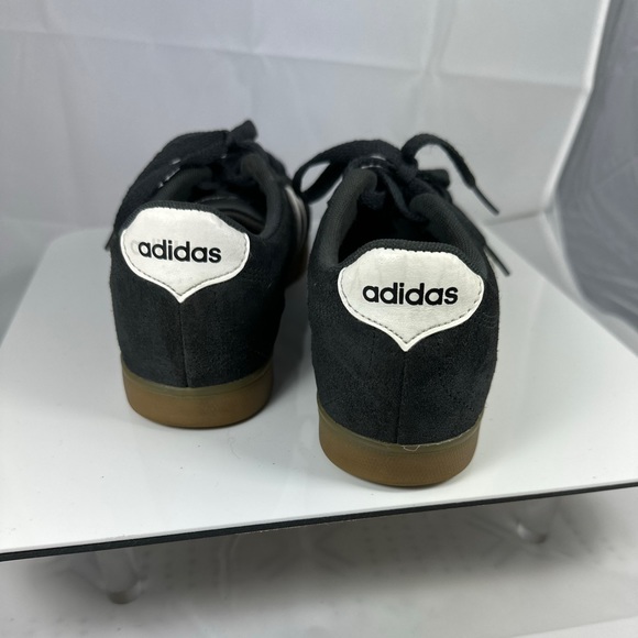 Unisex Leather Adidas Ortholite Float, Navy with White stripes, Gum Sole - Picture 4 of 8